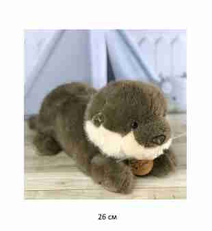 им Выдра арт. 1406-209 Серая, коричневая с медальоном 26 см в пак.