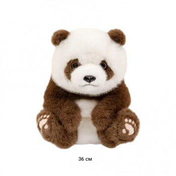 им Панда арт. 17499-1-209 Коричневая сидит 6-палые следы 36 см в пак.