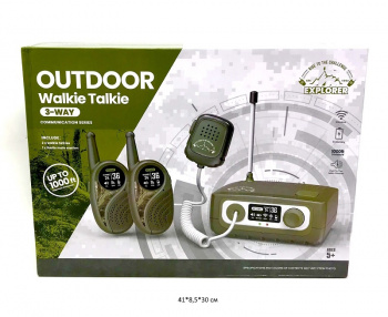 Рация арт. ZR302B Набор 2 шт. с радиоприемником в кор._