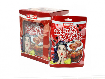 Конфета арт. 501060-4 Леденец с жидким центром "Кола" 22 г 20 шт. упаковка;'