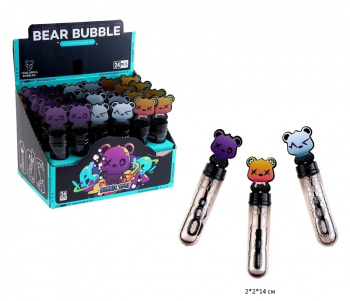 Пузыри мыльные арт. 8008 Медведь цвета микс (24 шт.) шоубокс•