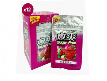 Конфета арт. 220073 Леденец "Морозная клубника" без сахара 15 г 12 шт. в кор.',*