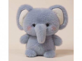 им Слон арт. YE250909-1-7 Серый розовые щечки 16 см в пак.)