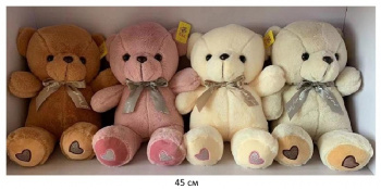 им Медведь арт. YE90920-9/241125-26/250910-8 С ленточкой цвета микс 45 см в пак.)