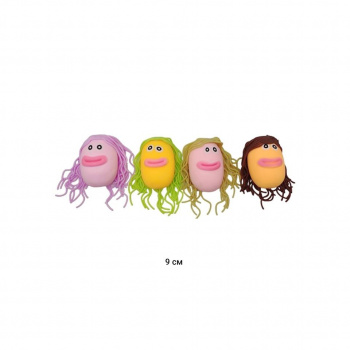 Мяч жидкий арт. 19-31 "Волосатик" 8,5 см цвета микс (12 шт.) шоубокс