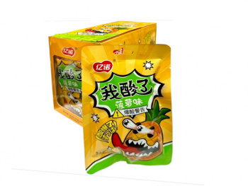 Конфета арт. 222819/222789 Суперкислая "Ананас" 25 г в пак. 20 шт. в кор.'