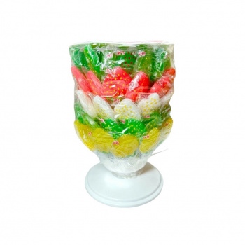 Конфета арт. 520968-2 Карамель "Клубника" на палочке 60 шт. на подставке*