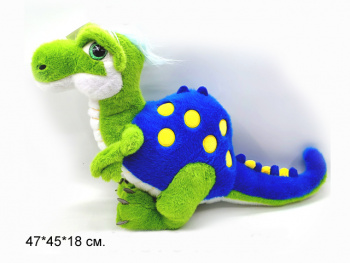 им Дракон арт. 789-11-45 Сине-зеленый с пятнышками 45 см в пак._