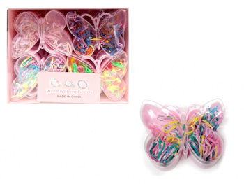 Резиночки арт. 14779 "Бабочка" для волос, силикон в кор.=