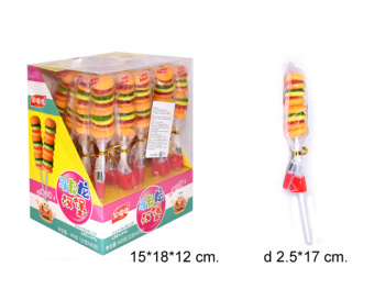 Мармелад арт. 354523/174994 Фигурный "Гамбургер" на палочке 22 г 20 шт. в кор.'#,