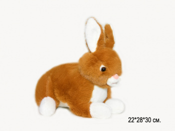 им Зайка арт. YE251025-13-3 Коричневый кролик на 4-х лапах 28*30 см в пак.)