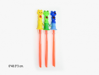 Пузыри мыльные арт. 4624 Зверюшка ассорти с раздвиж. палочкой 48 см (16 шт.) шоубокс~