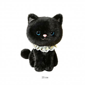 им Кошка арт. 209965 Черная с кружевным воротничком 25 см в пак. им Кошка арт. 209965 Черная с кружевным воротничком 25 см в пак.