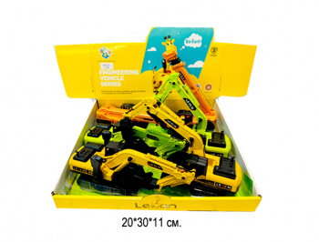 Экскаватор арт. 7733B Стройтехника инерц. цвета микс, шоубокс• Экскаватор арт. 7733B Стройтехника инерц. цвета микс, шоубокс•