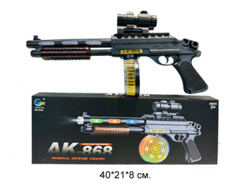 Оружие арт. AK-868 Ружье на батар. свет, звук в кор.•