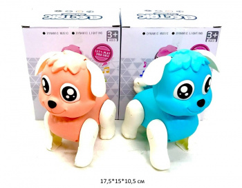 Собака арт. 111-1M На батар. цвета микс свет, звук в кор._