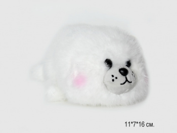 им Тюлень арт. 209104 Малыш Нерпа белая лежит ароматизированный 16 см в пак.