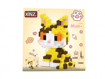 Конструктор арт. 8301-802 Микро Кот черно-желтый 622 дет. в кор.|