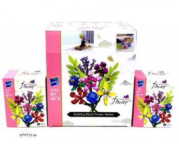 Конструктор арт. 087B Цветы в кор. (8 шт.) шоубокс_ Конструктор арт. 087B Цветы в кор. (8 шт.) шоубокс_