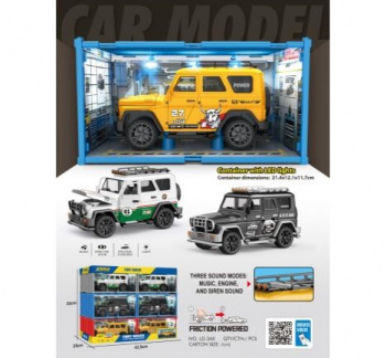 Машина инерц. арт. LD-3AX-805 УАЗ Хантер ассорти свет, звук, дым 1 шт. в кор. (12 шт.) шоубокс