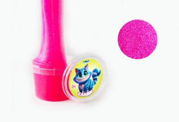 Слайм "Стекло" розовый неон с блестками, 90 гр Слайм "Стекло" розовый неон с блестками, 90 гр