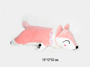 им Обнимашка арт. 14320-1-209 Лиса розовая закрытые глаза 33 см в пак.