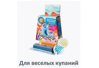 FunCorp Playclay, Мыльные мелки для ванной, 2 шт FunCorp Playclay, Мыльные мелки для ванной, 2 шт