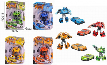 Трансформер арт. 64-90 Робот-машина цвета микс блистер 31,5*22*5,5