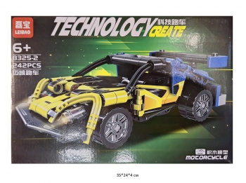 Конструктор арт. 8325-2 Автомобиль 242 дет. в кор.•=~