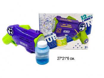 Пистолет арт. J315 Бластер 12 отверстий и мыльные пузыри в кор.• Пистолет арт. J315 Бластер 12 отверстий и мыльные пузыри в кор.•