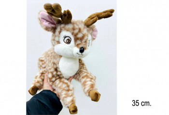 им Олень арт. 016/35 Пятнистый лежит 35 см в пак.