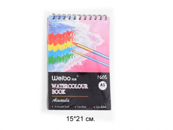 кц_Скетчбук арт. WB-95646 Альбом 30 листов А5 вертикальный на пружине 160 г/м²