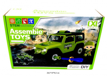 Машина констр. арт. CXL200-52B Джип Спецназ 46 дет. в кор._