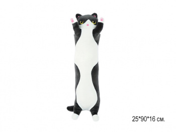 им Обнимашка арт. 11244-209 Кот черный с белым 90 см в пак. им Обнимашка арт. 11244-209 Кот черный с белым 90 см в пак.