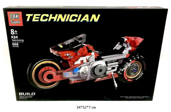 Конструктор арт. K84 Мотоцикл 668 дет. в кор._/24 шт./
