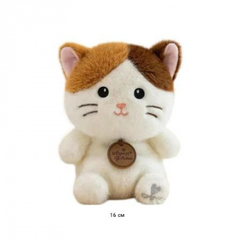 им Кошка арт. YE250909-2 Рыже-коричневые уши с медальоном 16 см в пак.)