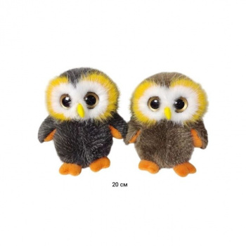 им Сова арт. 209037 Цвета микс оранжевые лапки 20 см в пак.