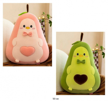 им Авокадо арт. 90907-65 В галстуке-бабочке с косточкой-сердечком 50 см цвета микс в пак.)