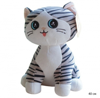 им Кошка арт. 907-3 Полосатая сидит 40 см в пак.)
