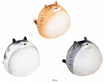 им Кошка арт. 90314-3 Толстячок-кругляш цвета микс 50 см в пак.)