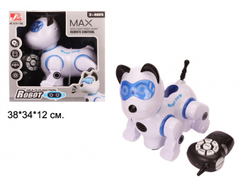 Собака на р/у арт. 2629-T10B Робот интеракт. свет, звук в кор.•