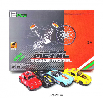 Модель металл. арт. 4362C Ретро автомобиль инерц. в ассортименте (12 шт.) шоубокс_
