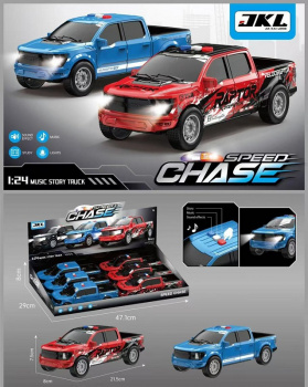 Машина на батар. арт. P2412 Пикап цвета микс свет, звук (6 шт.) шоубокс)