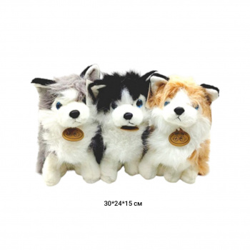 им Собака арт. 789-19-25 Голубоглазая с медальоном 31*24 см цвета микс в пак._